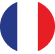 Flag of France with vertical blue, white, and red stripes.