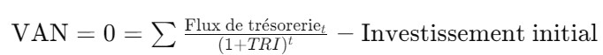 formule du TRI