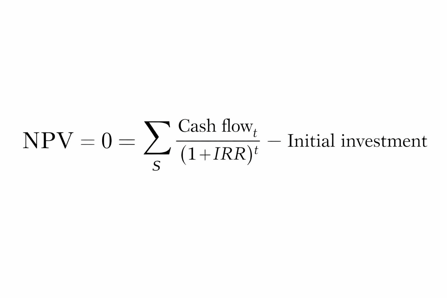 IRR equation