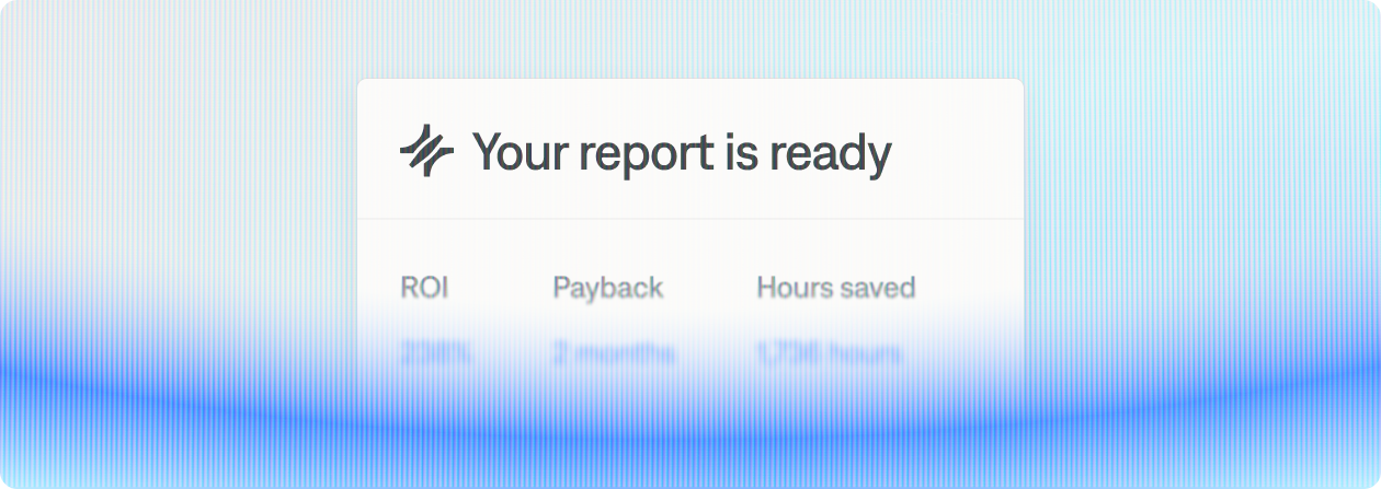Galtea ROI report preview