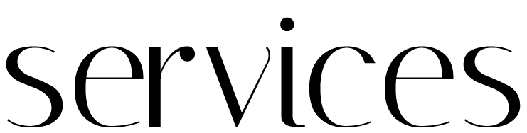 The word 'services' written in lowercase black serif font on a white background.