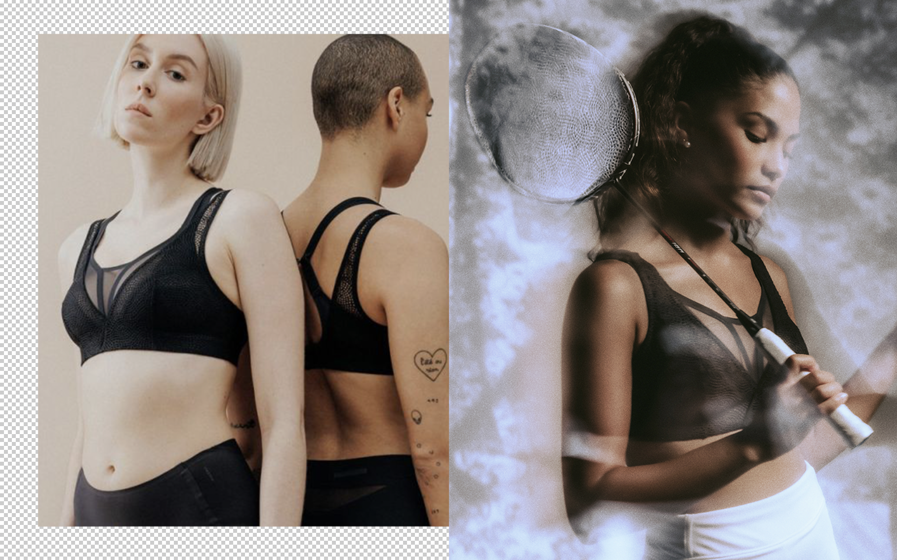 Collaboration between Decathlon, Chantelle and Noyon Dentelle led to made in france products between lingerie and sport