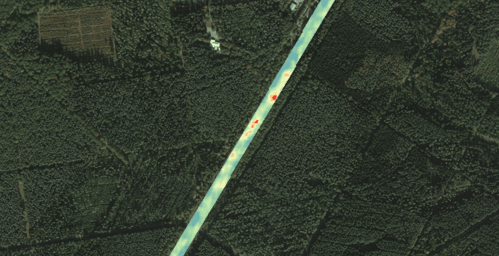 satellites capture heat map