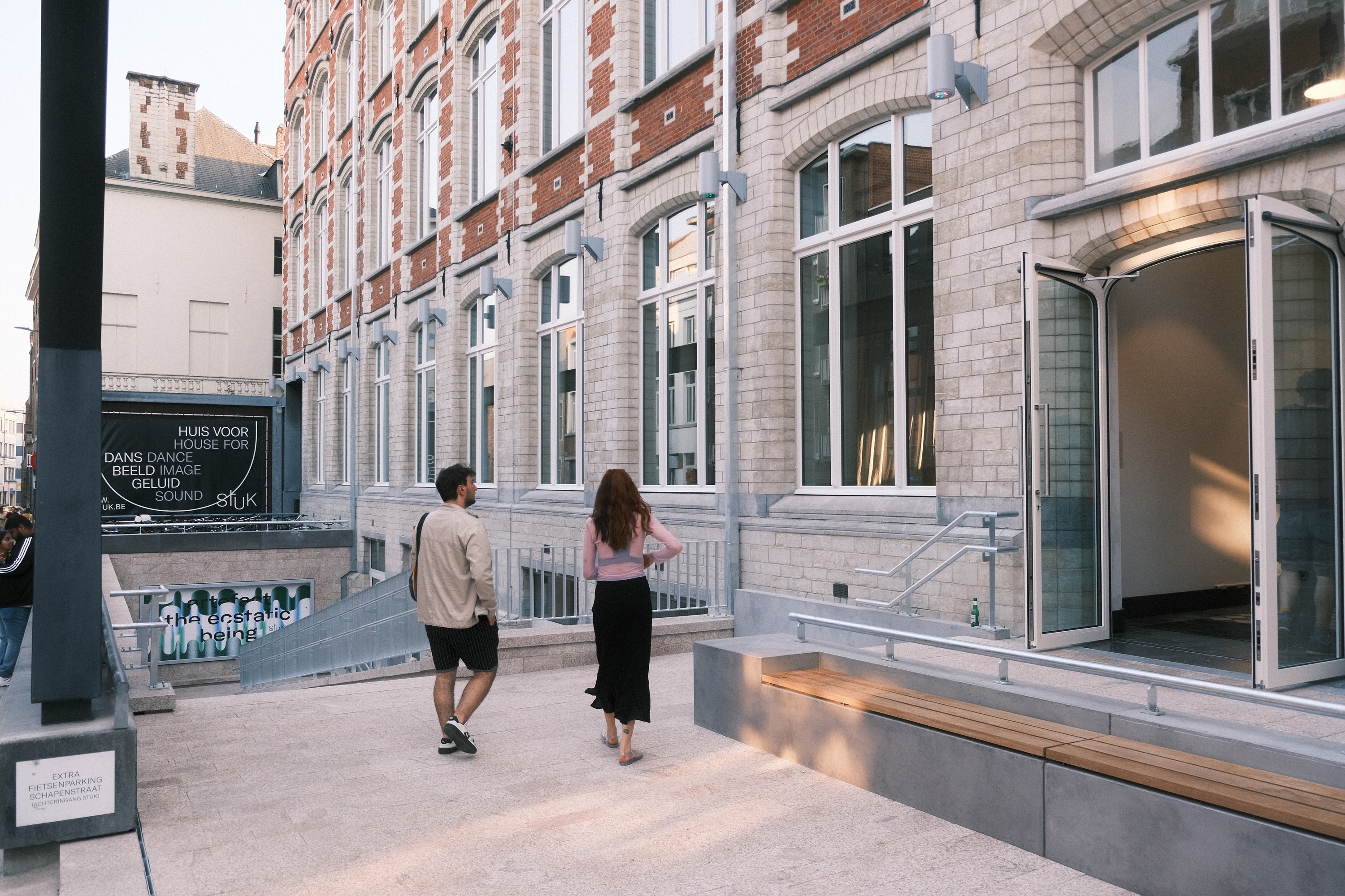 The front façade of the STUK cultural center.