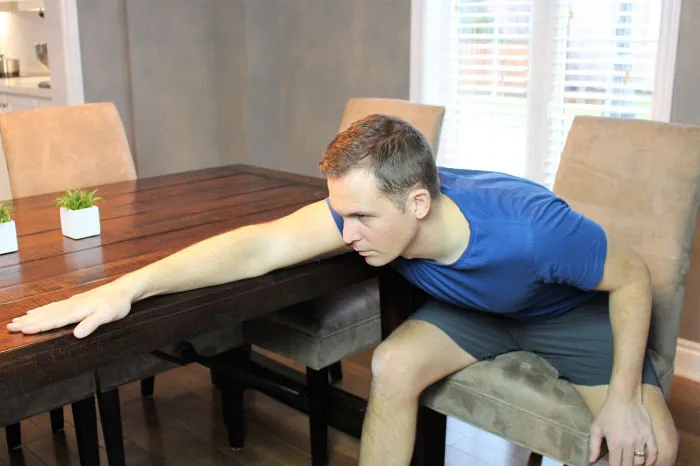 active assisted shoulder flexion exercise table glides