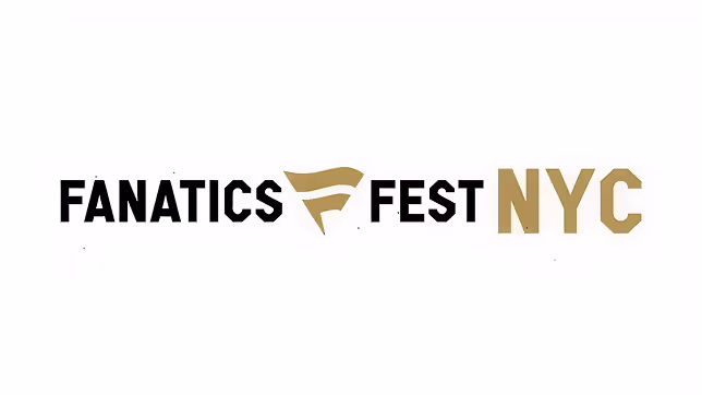Logo reading 'FANATICS FEST NYC' with a stylized gold 'F' between Fanatics and Fest.