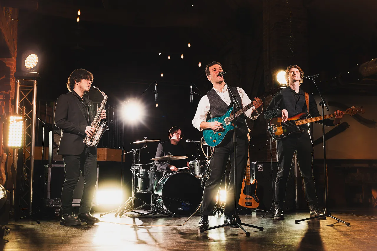 Book Dawson Avenue for your wedding or event. Premium live music entertainment with high-energy sets. View video showreels and check live availability.
