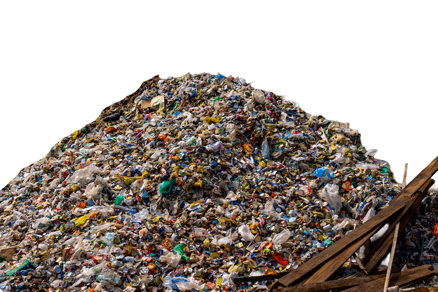 Metallrecyclingstoffe auf dem Hof