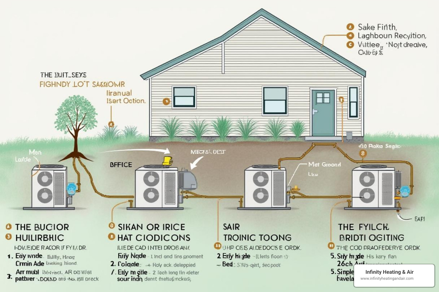 Diagram showing different heat pump types - Heat pump Puyallup