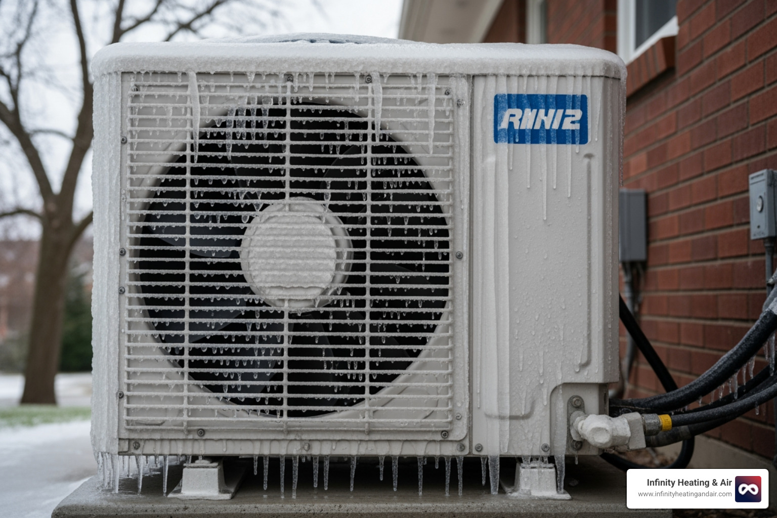 ice built up on the coils of an outdoor heat pump unit - same day heat pump repair olympia ice built up on the coils of an outdoor heat pump unit - same day heat pump repair olympia