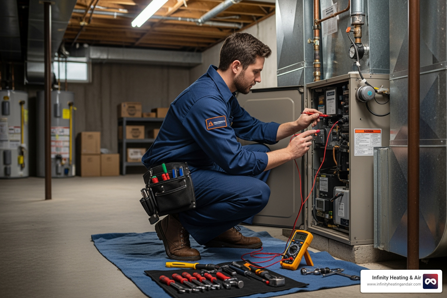 technician performing annual furnace maintenance - emergency heater not working help lakewood technician performing annual furnace maintenance - emergency heater not working help lakewood