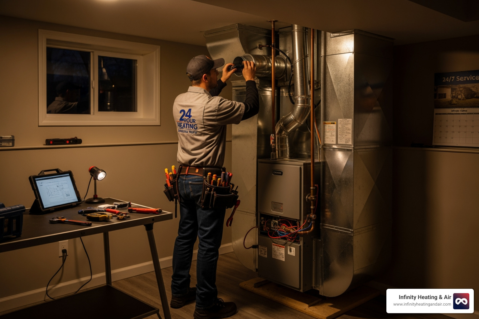 friendly technician arriving in a branded van - 24 hour heating installation federal way