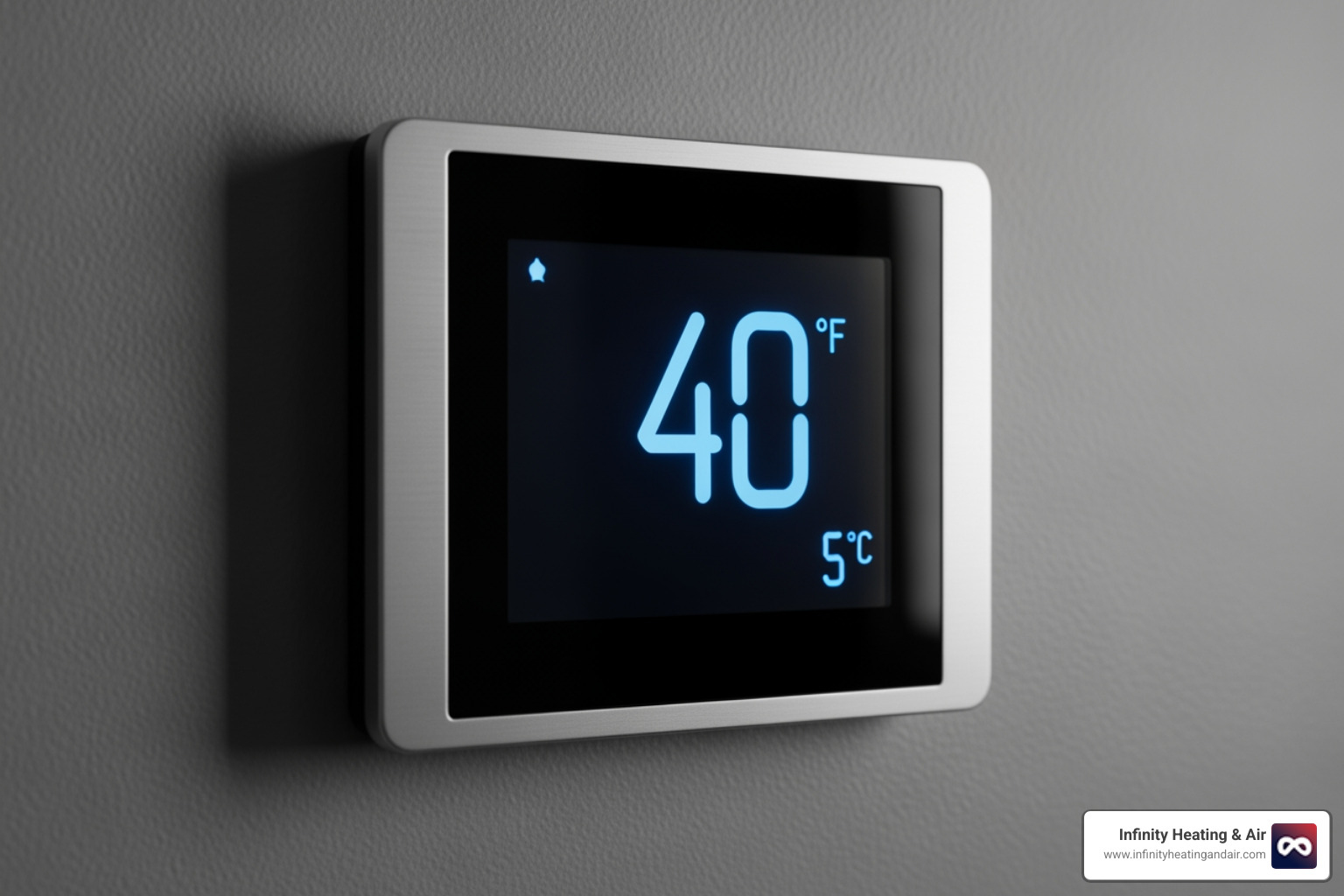 thermostat showing a very low temperature - 24 hour heating installation federal way