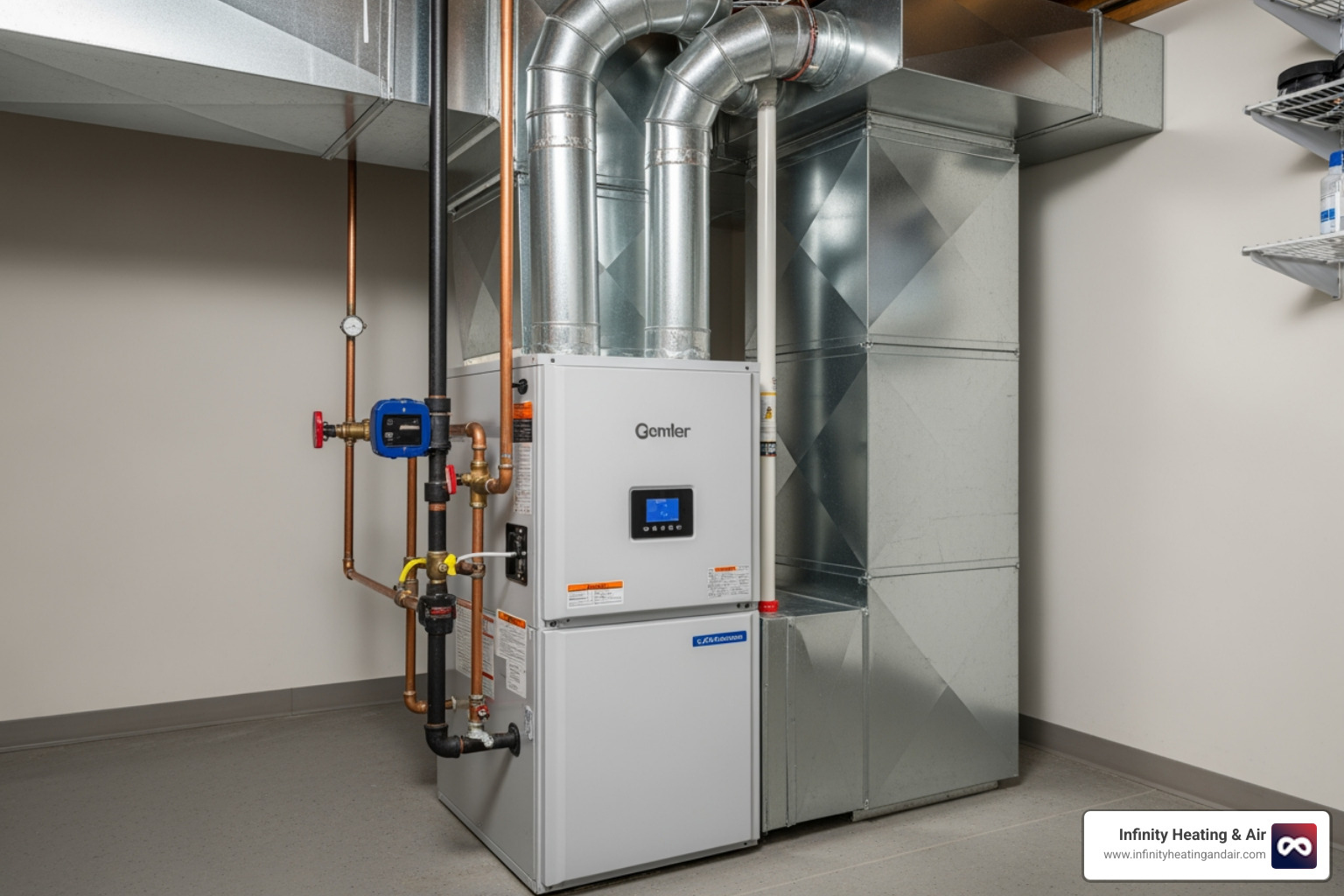 modern high-efficiency furnace - 24 hour heating installation federal way