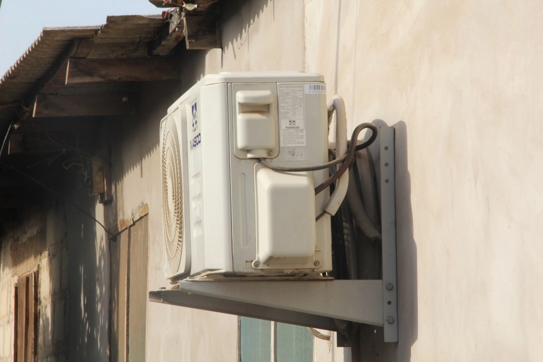 outdoor air conditioner unit operating in extreme summer heat dome conditions outdoor air conditioner unit operating in extreme summer heat dome conditions
