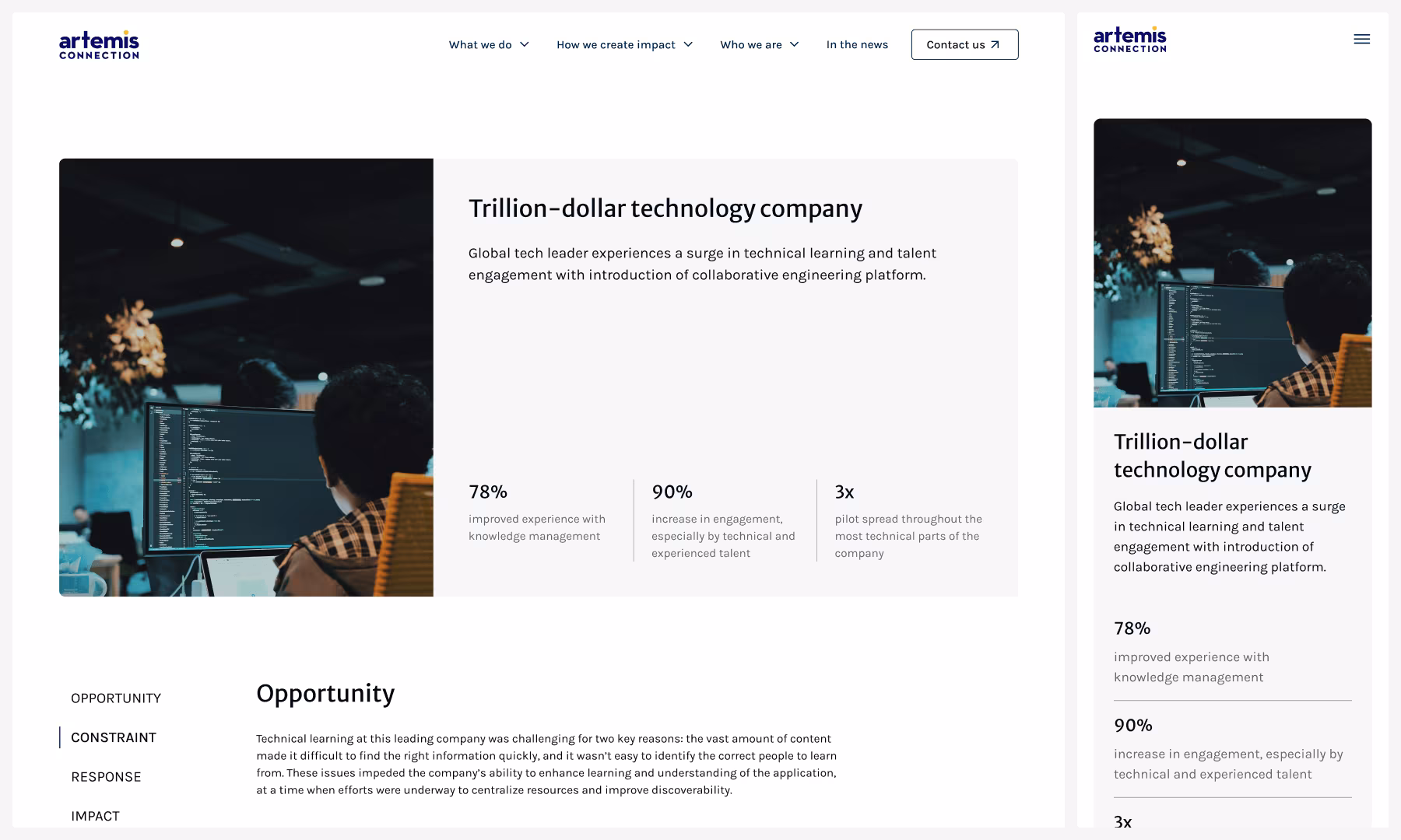 Enterprise consulting website transformation