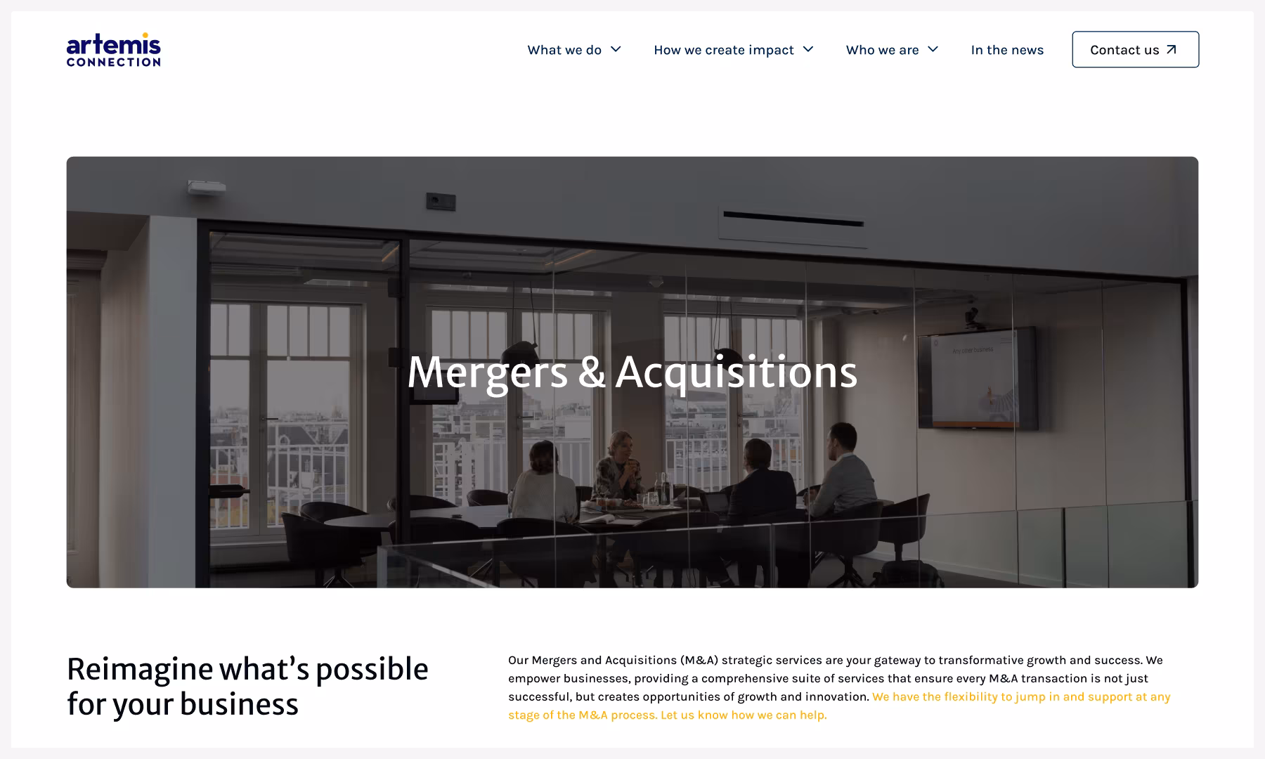 Enterprise consulting website transformation
