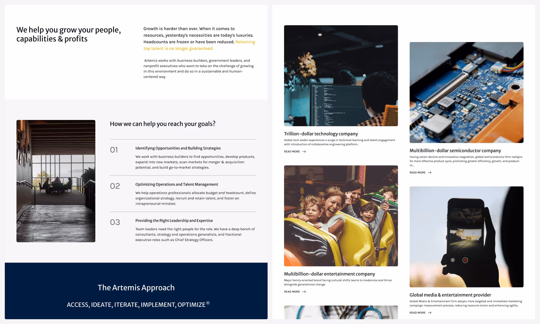 Enterprise consulting website transformation