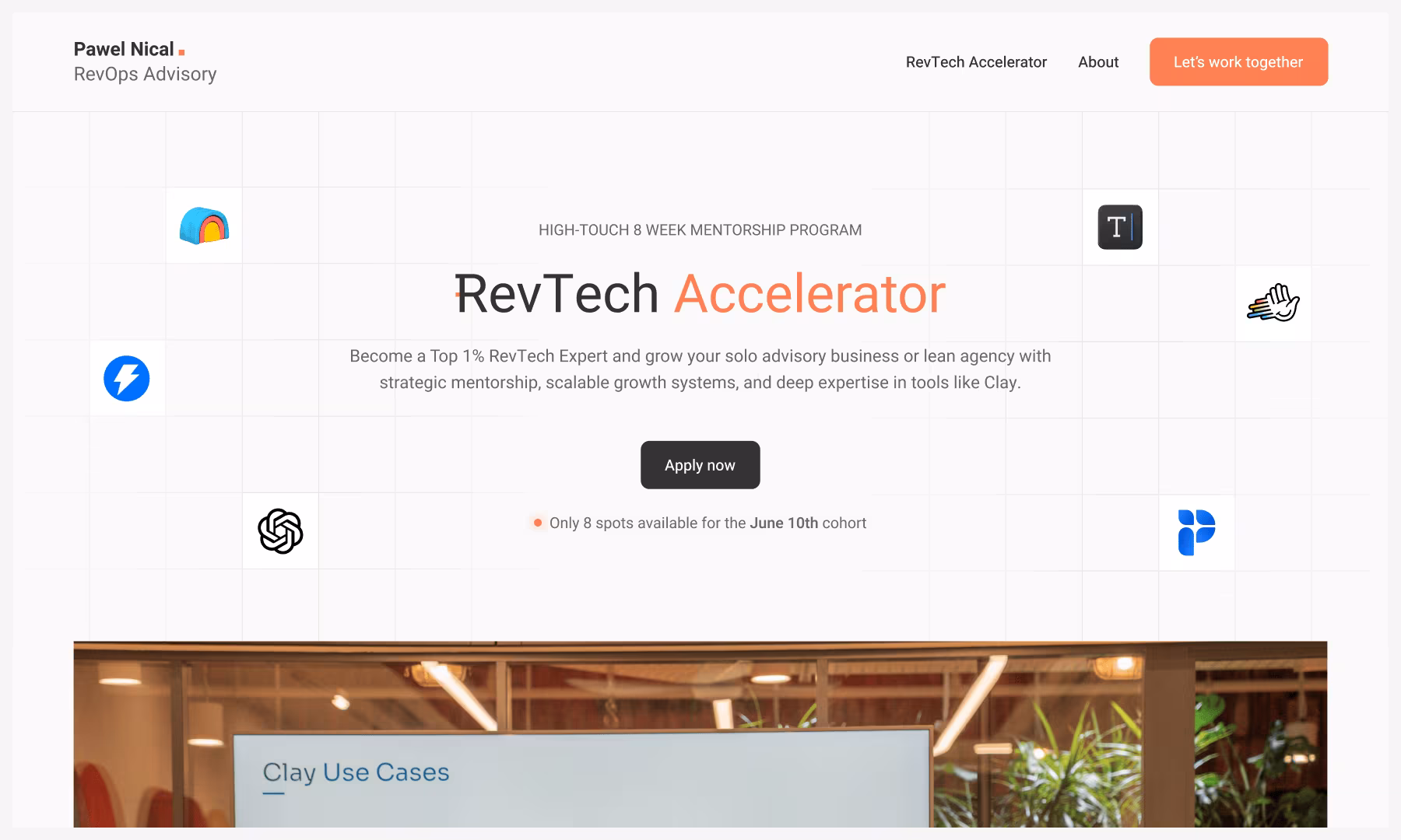 Strategic positioning for RevTech Accelerator