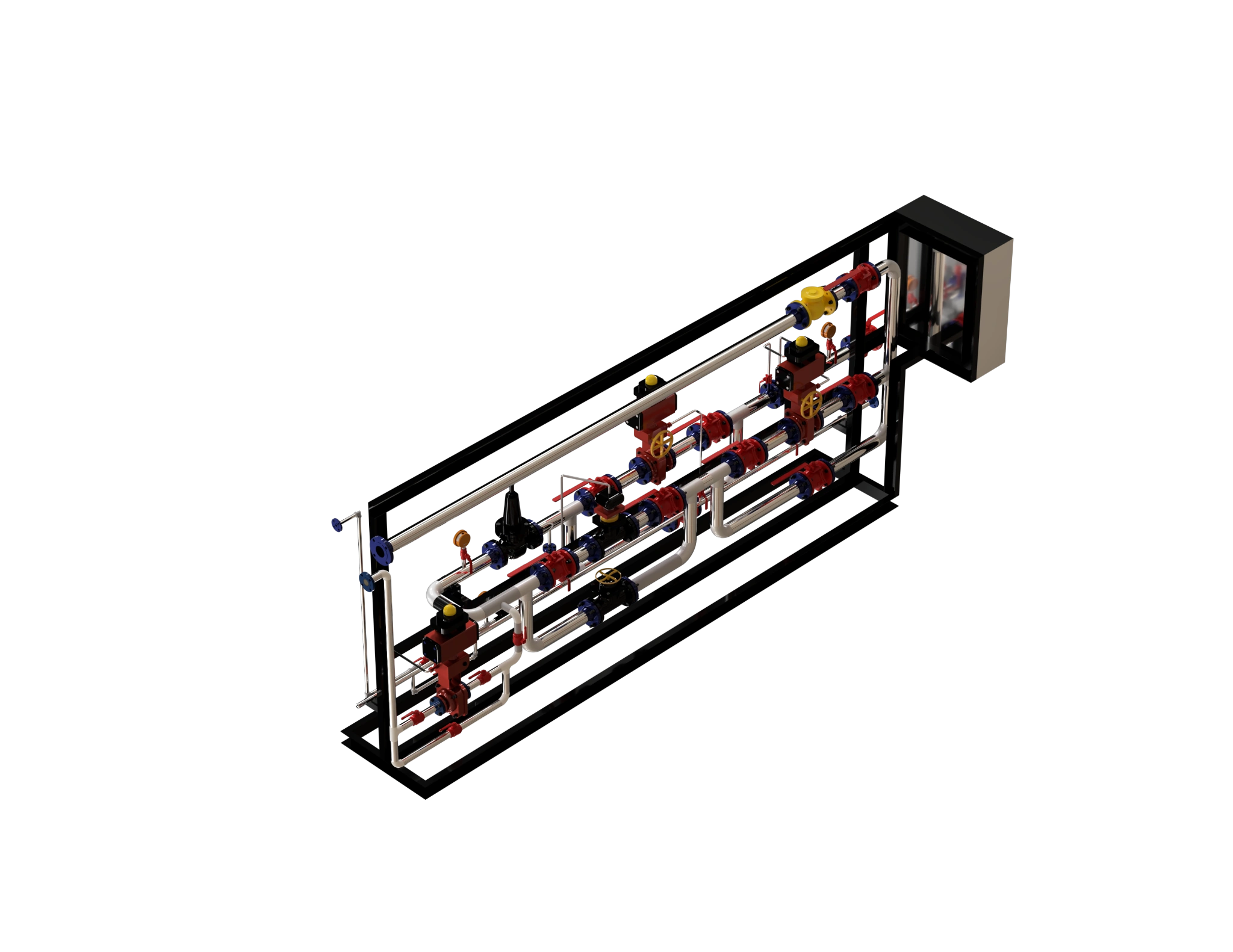 Flame front generator igniter with flanged connections for combustion testing systems.