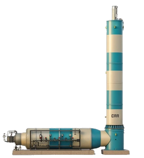 Thermal oxidizer system with triple-fuel burner for high-sulfur and NCG gas treatment, commissioned for TNPL industrial operations.