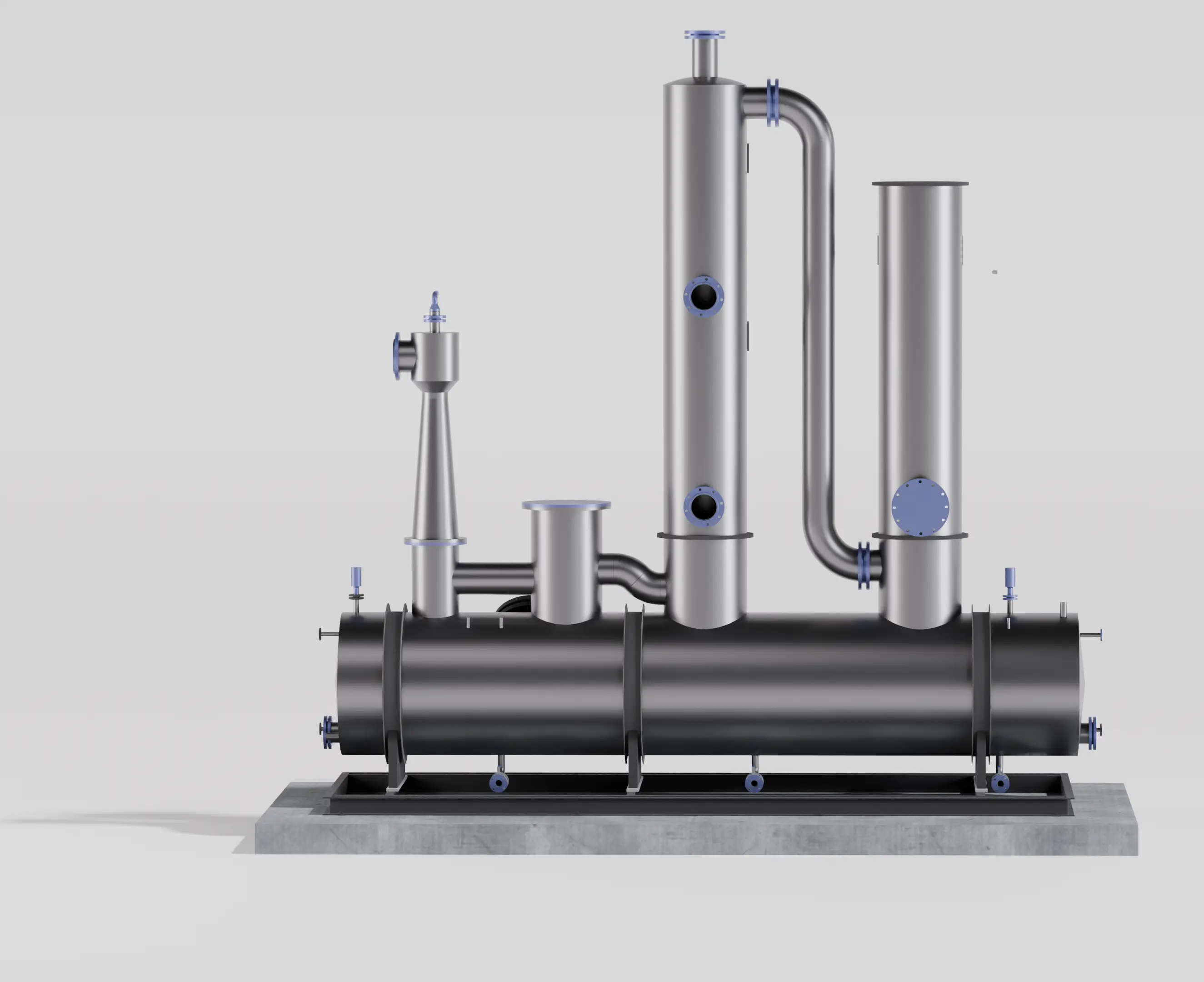 Chemical biogas scrubber system for H₂S removal at a wastewater treatment plant.