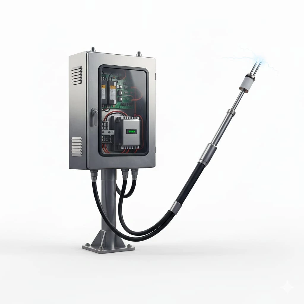 High voltage ignition system for reliable ignition of burners and flare systems.