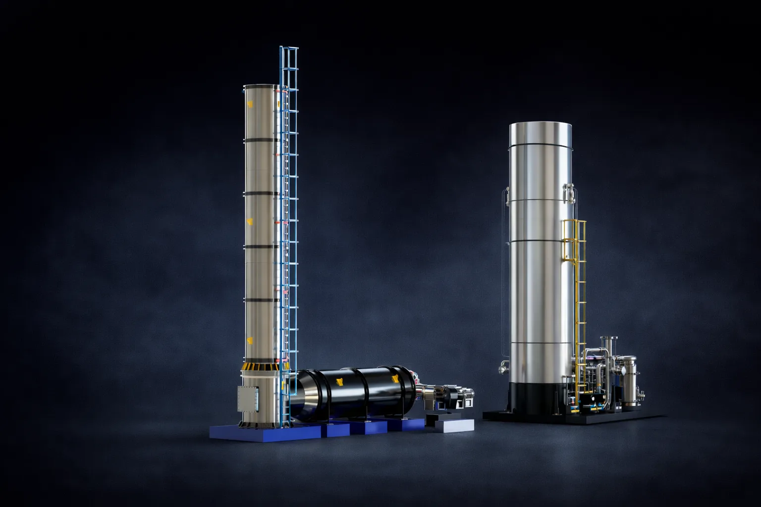 Thermal oxidizer and enclosed ground flare engineered as one interlocked gas train for emissions abatement and safety