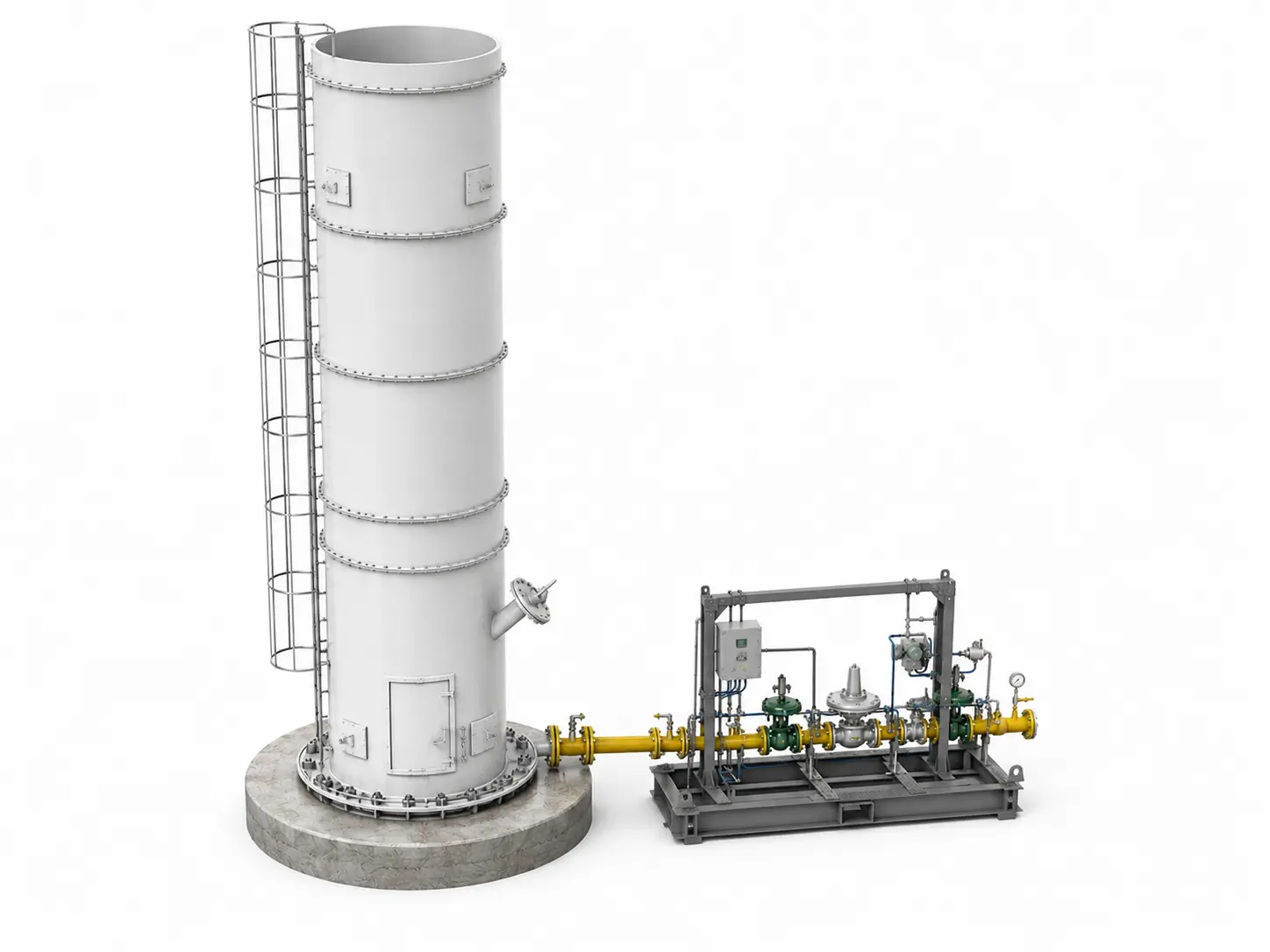 Enclosed ground flare system commissioned by CRA for MCGM's Gorai landfill closure in Mumbai.