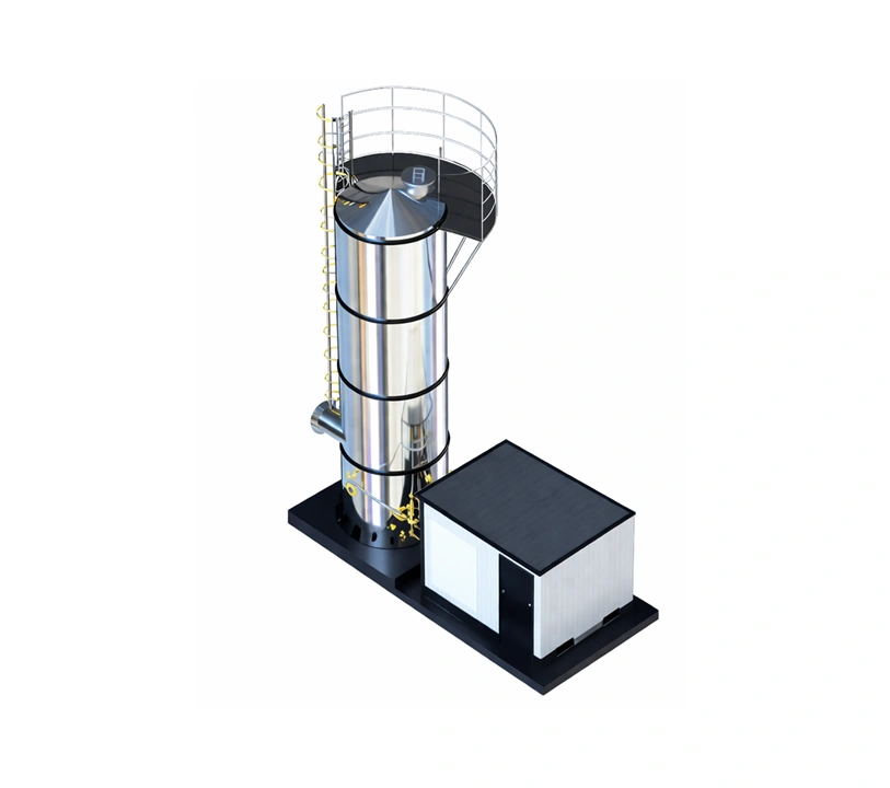 Biological gas scrubber engineered by CRA for hydrogen sulphide and odour removal from sewage digester biogas at a municipal wastewater treatment plant in Mumbai (BMC), rated 590 m³/hr at 20 mbar inlet pressure.