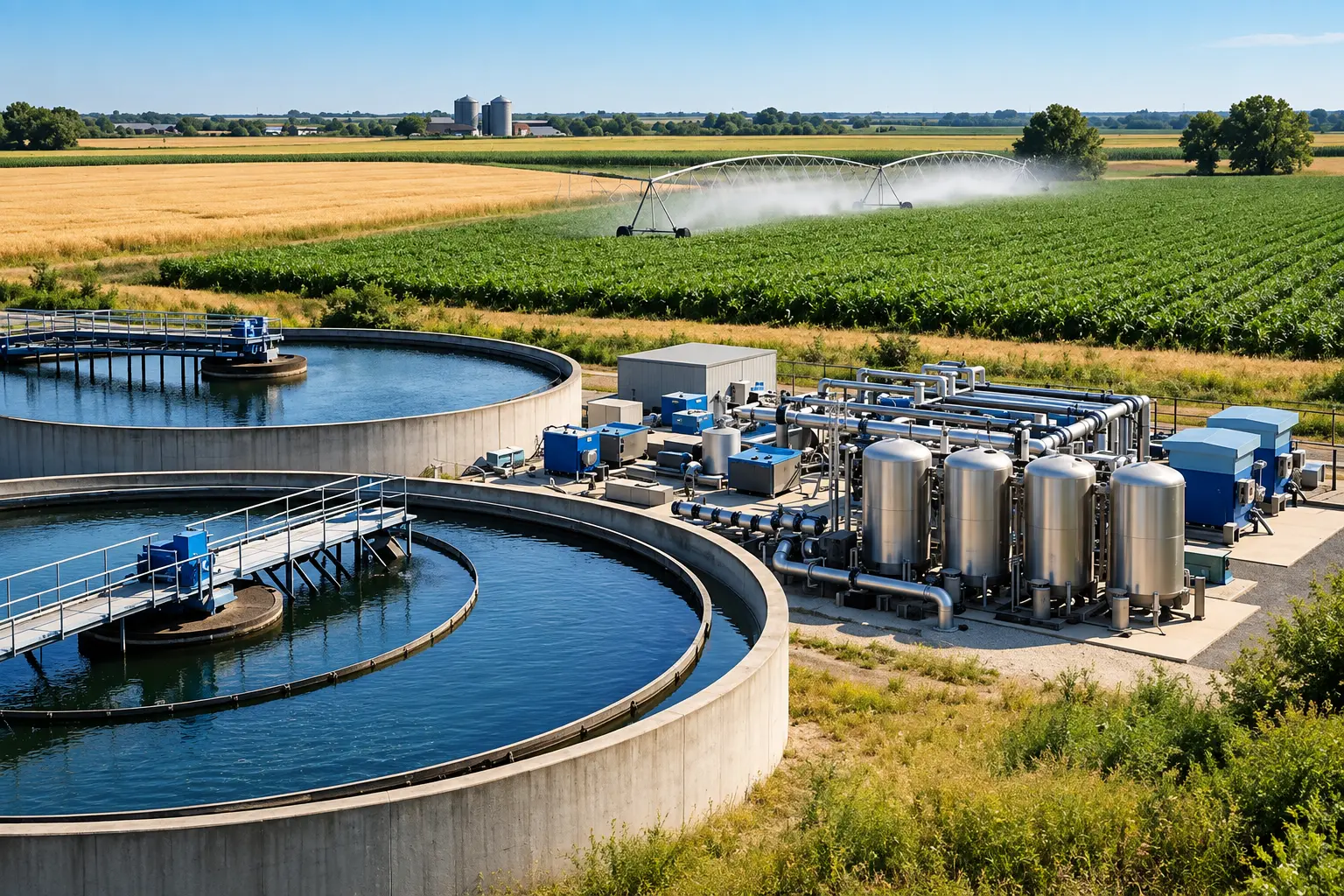 Wastewater biogas conditioning train removing hydrogen sulphide, siloxanes and ammonia to upgrade sewage digester gas into pipeline-grade biomethane (RNG)