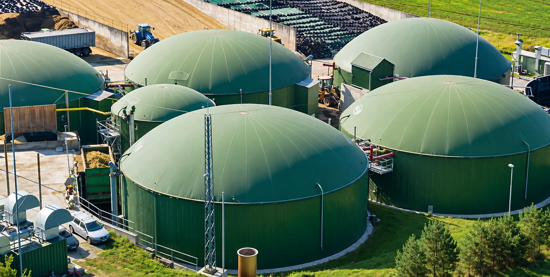 Membrane biogas upgrading skid with gas conditioning and compression producing biomethane for grid injection and CBG