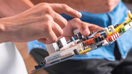 Engeneer's hand - working on an idea