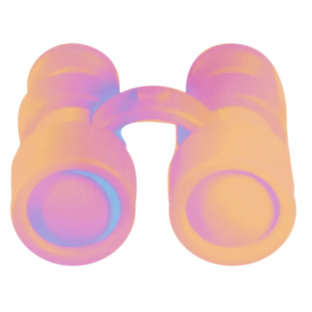 Eye icon with purple and pink gradient, representing observation