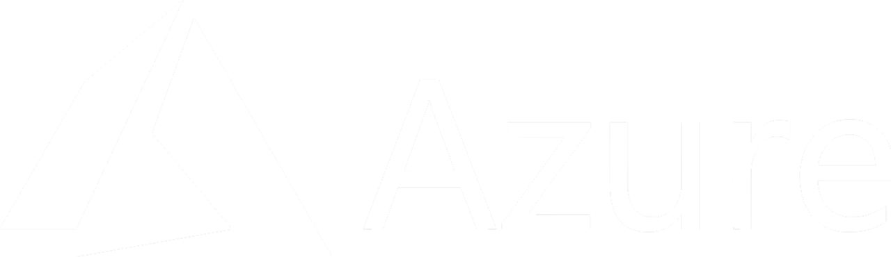 Microsoft Azure logo with stylized 'A' and the word Azure in white.