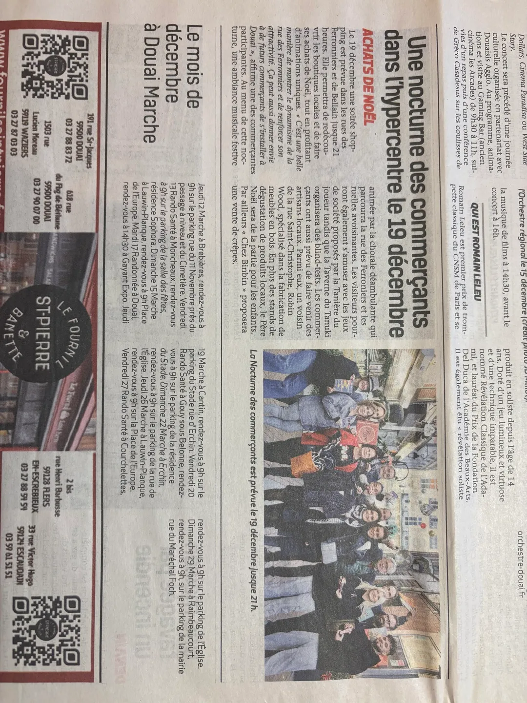 Article de journal de À nouveau Vêtu à l'événement "nocturne des commerçants"