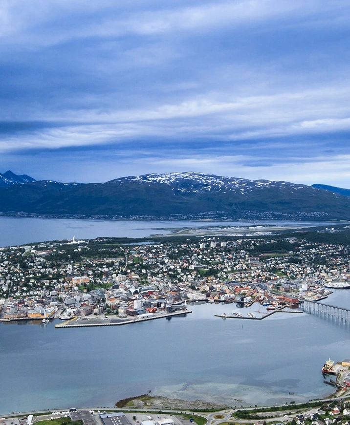 Utsikt fra fjellheisen i Tromsø