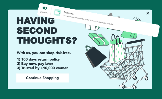 Exit-Intent Technology preview