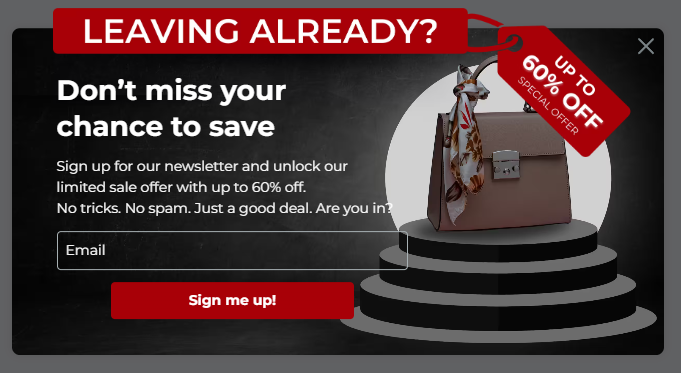 Kampania ratunkowa Exit-Intent