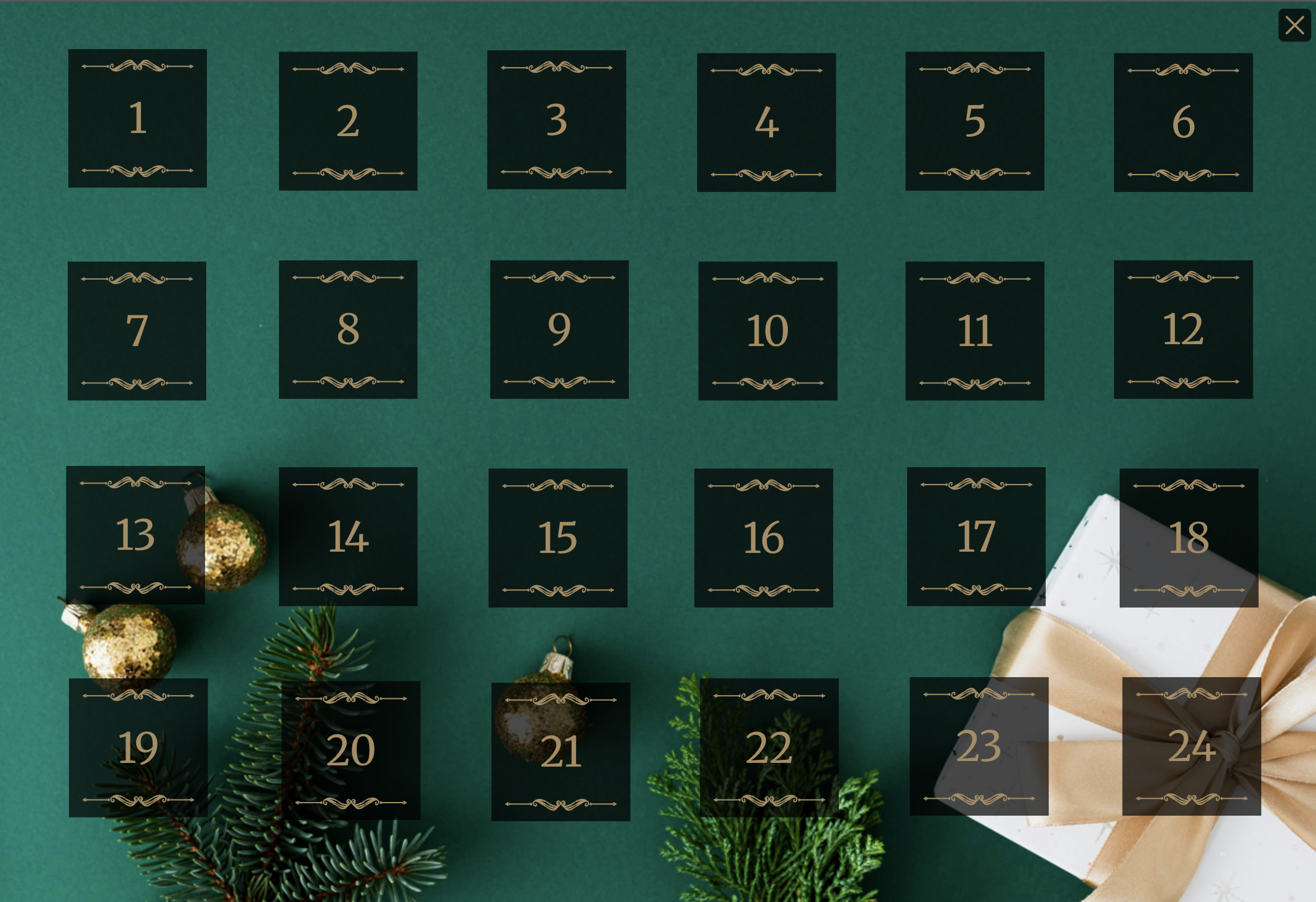 Julekalender-kampagne bygget i Sleeknote