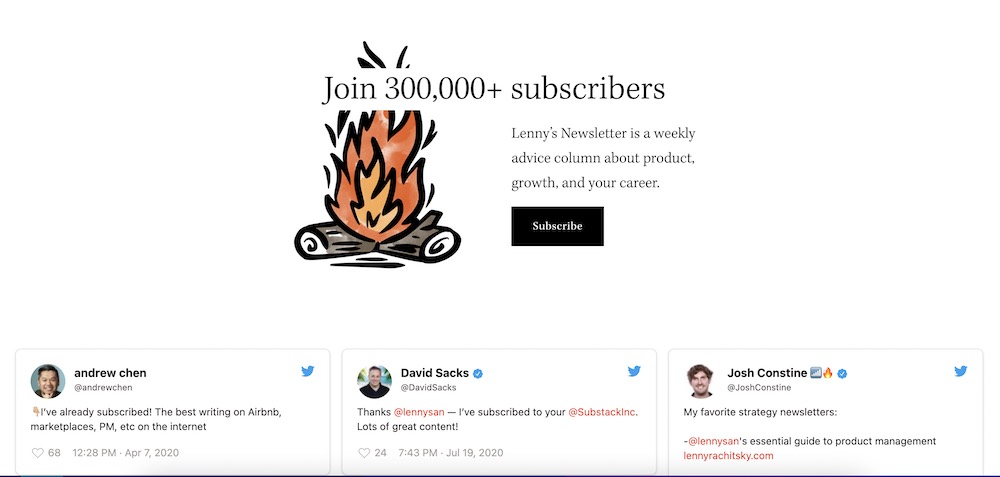 Twitter social proof