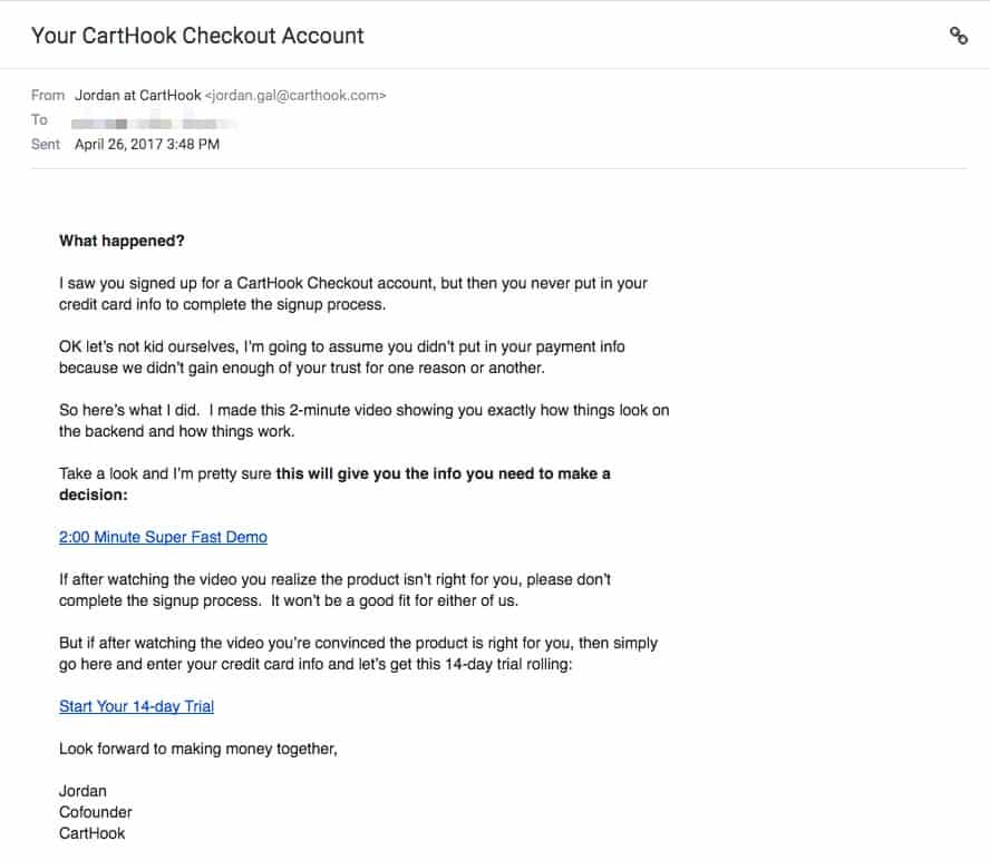 CartHook Checkout Account
