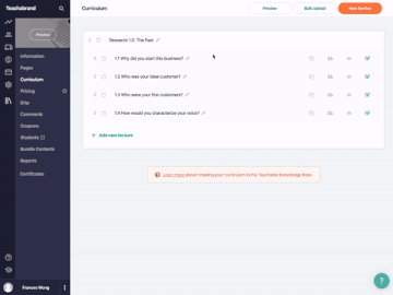 Demo of adding text to a course