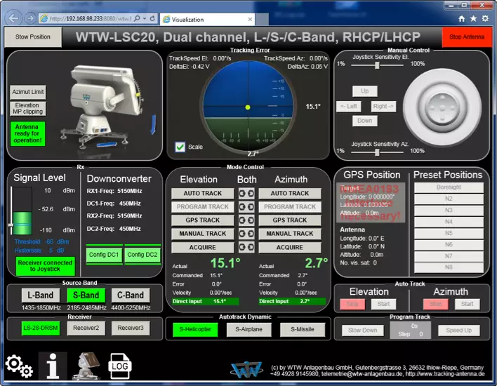 WTW-GUI screenshot