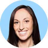 A woman with a smile on her face.