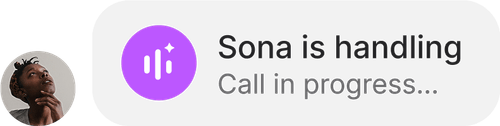 Sona AI is handling the call