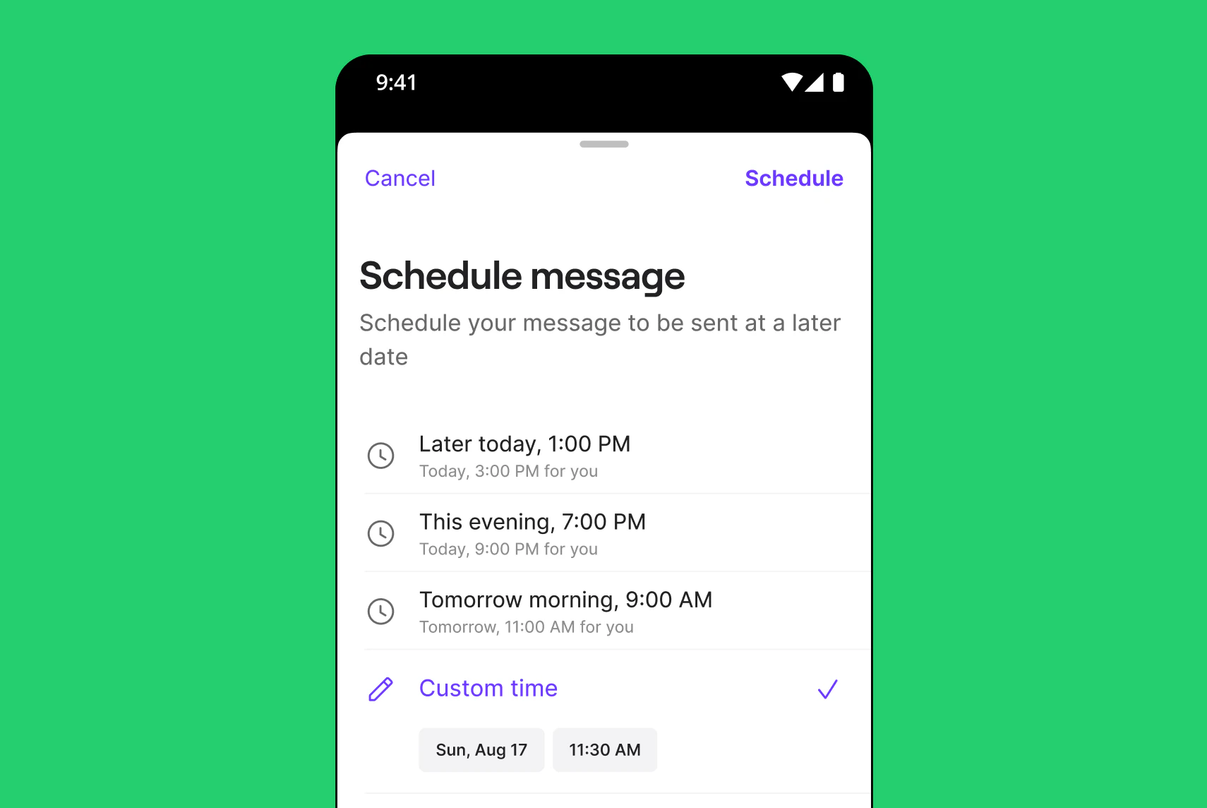 Scheduled Messages with OpenPhone
