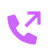 A purple phone with a purple arrow pointing up.