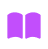 A purple book with a white cover.