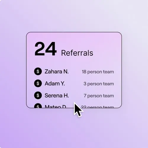 A purple background with a white number 24 and a white mouse pointer.